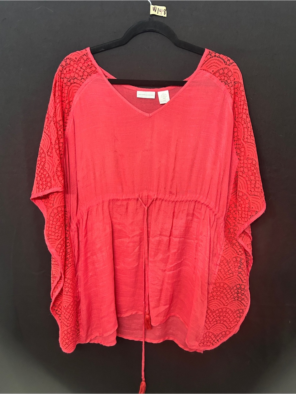 Women’s New York & Company Boho Coral Kimono Sleeve Tunic L XL